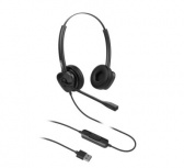 Diadema Audifonos C/Microfono Alambricos Fanvil Ht302U/USB/1M/Color Negro/Binaudal/Para Telefonos IP Fanvil