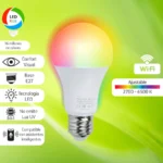 Foco Inteligente WiFi 9W Mirati Mfc2 Luz Rgb,Compatible Con Alexa Y Asistente De Google
