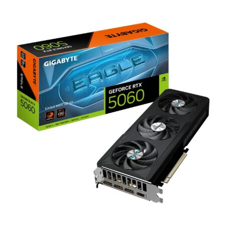 T/Video Gigabyte Gv-N5060Eaglemax Oc-8Gd Geforce/8Gb Gddr7/PCI-E 5.0 /HDMI/DP/3Fan/128-Bit/Negro
