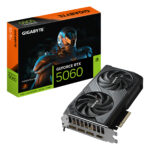 T/VIDEO GIGABYTE GV-N5060WF2-8GD GEFORCE RTX 5060/8GB GDDR7/PCI-E 5.0/HDMI/DP/WINDFORCE/COLOR NEGRO