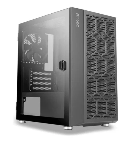 Gabinete Antec Nx200M/Mini Torre/Ventana De Cristal/Sin Fuente/3 Ventiladores Rgb/Color Negro/Micro-ATX/Mini-Itx/0-761345-81021-0
