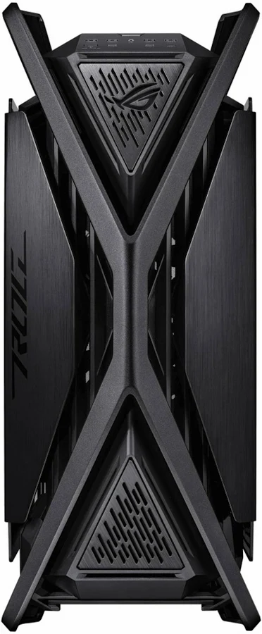 Gabinete ASUS Rog Hyperion Gr701 Full Torre/Ventana De Crisrtal/4 Ventiladores De 140Mm/Soporte De GPU De Metal/Ventiladores Argb/Carga Rapida De 60W