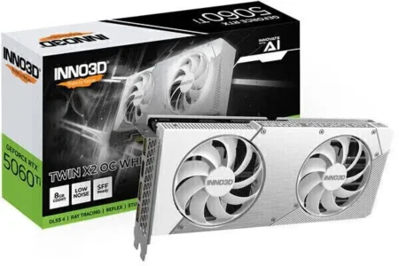 T/Video Inno3D N50602-08D7-195071N Geforce Rtx 5060 Twin X2/8Gb Gddr7/PCI-E 5.0/HDMI/DP/Color Negro