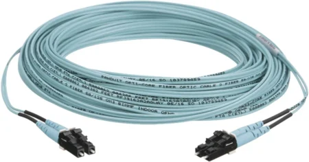 Jumper De Fibra Optica Multimodo Lc-Lc Duplex 10G, 50/125 Om3 Aqua 3M, Uoc-3