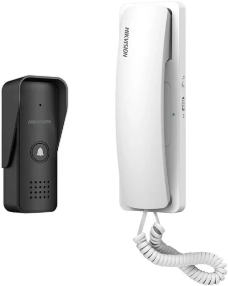Kit De Audioportero Analogico Hikvision Ds-Kis103/Us/2 Hilos/Apertura De 2 Puertas/Diferentes Tonos Y Volumenes De Timbre/IP55