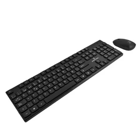 ##KIT TECLADO Y MOUSE INALAMBRICO PERFECT CHOICE ANTIDERRAMES, SILENCIOSO, COLOR NEGRO, PC-201281 (OPENBOX)