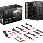 Fuente De Poder 1300W MSI Meg Ai1300P Pcie5/80 Plus Platinum/24-Pin ATX/120Mm/Color Negro