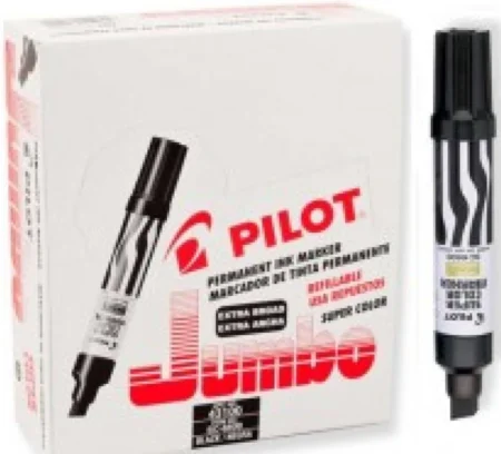 Caja C/12 Piezas Marcador Permanente Pilot Sc6600-Ne Jumbo/Color Negro