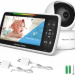 Camara De Vigilancia Con Monitor 5" Para Bebes/Con Dialogo 5Inch/Microfono/Color Blanco