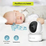 Camara De Vigilancia Con Monitor 5" Para Bebes/Con Dialogo 5Inch/Microfono/Color Blanco