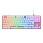 Naceb Teclado Mecanico Tkl Gamer Low Profile Rgb 80% K1009 87 Teclas Full Blancas