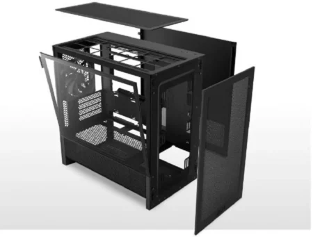 Gabinete Nzxt H3 Flow/Midi Tower/Ventana/Sin Fuente/1 Ventilador F120Q/Color Negro/Factor Micro-ATX/Mini-Itx/Cc-H31Fb-01