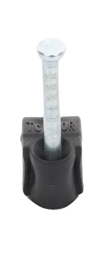 Paquete C/100Pz De Grapa Reforzada Thorsman Tc-710-Rc1 Para Cable Redondo De 7Mm/Con Clavo De 1″/Color Negro/3103-00301