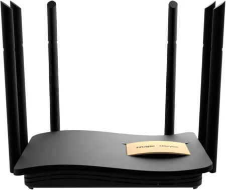 Router Inalambrico Ruijie Rg-Ew7200Bepro/2.4-5Ghz/Doble Banda/1 Puerto 2.5G WAN/1 Puerto 2.5G LAN/WAN/3 Puertos 2.5G LAN/4 Puertos Gigabit LAN/8 Antenas Externas De 6Dbi/Color Negro