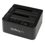 DOCKING STATION STARTECH SDOCK2U33RE DUPLICADOR USB 3.0 DE DISCOS DUROS/HDD SATA III DE 2.5/3.5/2 BAHIAS/INDEPENDIENTE/COLOR NEGRO