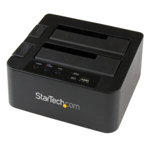 DOCKING STATION STARTECH SDOCK2U33RE DUPLICADOR USB 3.0 DE DISCOS DUROS/HDD SATA III DE 2.5/3.5/2 BAHIAS/INDEPENDIENTE/COLOR NEGRO