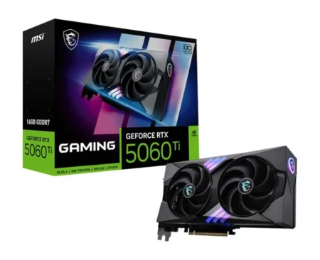 T/Video MSI Geforce Rtx 5060 Ti 16G Shadow 2X Oc Plus/16Gb Gddr7/PCI-E 5.0/HDMI/DP/Color Negro