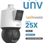 Camara IP Ptz Unv Ipc94144Sfw-X25-F40C 4Mp/25Xzoom/Ir 100/Doble Lente/30M Luz Calida/Ultra 265, H.265, H.264/Ip66/Lighthunter/Analiticas Inteligentes/12Vcd/PoE At