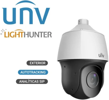 Camara IP Ptz Unv (Uniview) Ipc6622Sr-X25-Vf 2Mp/25X Zoom/150Mts Ir/Soporta Micro SD Hasta 256Gb/Peed Dome Exterior/ Interior Ip66