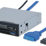 LECTOR/GRABADOR DE MULTIPLES TARJETAS MANHATTAN 101974 USB 3.0 SUPERSPEED PARA BAHIA DE MONTAJE DE 3.5" 34 EN 1