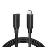 Cable USB-C Ugreen 10387 Conectores Macho-Hembra/1M/100W/Color Negro