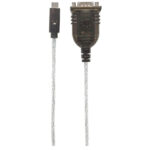 Cable USB-C Manhattan V3.1, C-Serial M 0.45M Negro, 151566