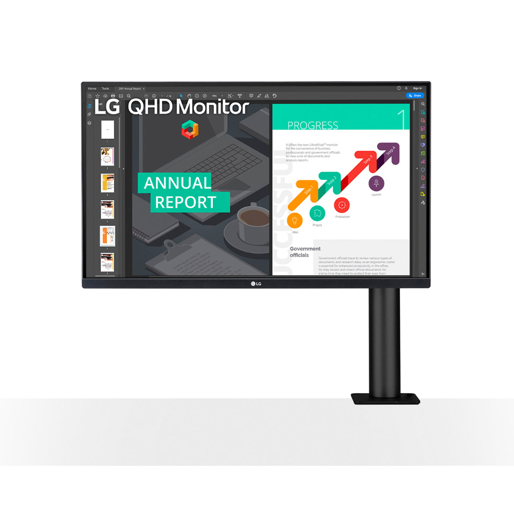 MONITOR LED 27" LG 27QN880-B, QHD ERGO/2560X1440/HDMI/USB-C/60HZ