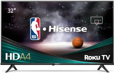 Smart Tv 32″ Hisense 32A4Nr/Roku/HD/1366X768/USB/HDMI/Av/Negro
