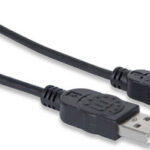 Cable USB V2.0 A-Micro B 50Cm. Manhattan 393867 Negro