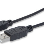 Cable USB V2.0 A-Micro B 50Cm. Manhattan 393867 Negro