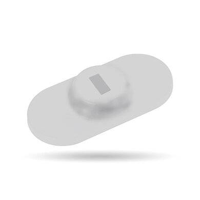 Ancla P/Candado De Seguridad K-Slot (Microsaver) – P/Laptop, Tablet, Celular, Tipo Placa C/Adhesivo, Color Gris, Brobotix 406290