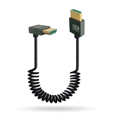 Cable HDMI V2.0 Tipo Espiral De 30-80 Cm; HDMI Macho A HDMI Macho Resolucion 8K@60Hz – 406351, Brobotix