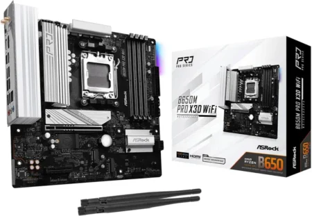 Mb Asrock B650M-H/M.2+ Socket Am5 Ryzen Series 9000/8000/7000/2Xddr5/HDMI/DP/PCI-E 4.0/Micro ATX