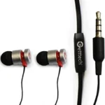 Audifonos Auriculares C/Microfono Getttech Soft, Negro/Rojo 3.5Mm Mi-1220R