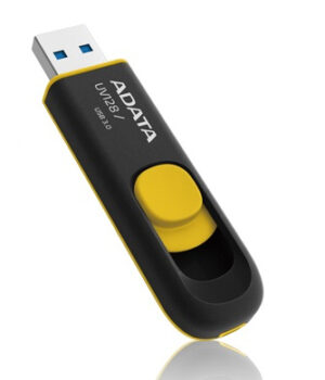 MEMORIA USB3.0 DE 32GB ADATA UV128 NEGRO/AMARILLO, AUV128-32G-RBY