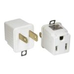 Adaptador Clavija Surtek 136074/De Aterrizado A Polarizado Abs/2 Piezas/Color Blanco