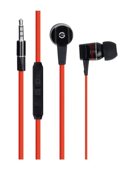 Audifonos C/Microfono Getttech Smooth Mi-2140R Negro C/Rojo, 3.5Mm
