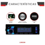 Autoestereo Vorago Car-300 /4X5Watts Fm/Am/Bt/USB/Negro