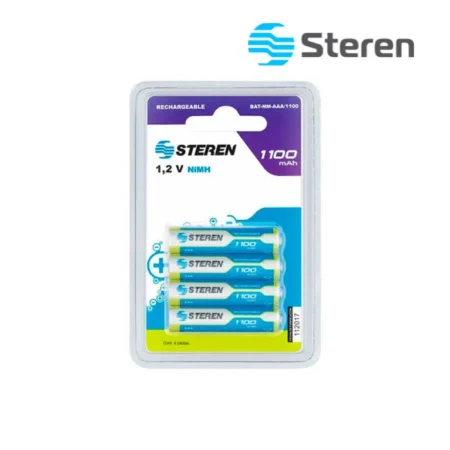 Bateria Recargable Bat-Nm-Aaa/1100 Tipo Aaa, 1.2V, Nimh, 1100 mAh, 4 Piezas
