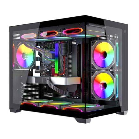 Gabinete Balam Rush Tank Core Pro Gi925/Mini-Tower/Con Ventana/Sin Fuente/USB 2.0/3.0/3 Ventiladores Instalado/Argb/Negro/Micro-ATX/Br-943840
