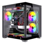 Gabinete Balam Rush Tank Glow Max 3900 Mini Torre/Con Ventana/Sin Fuente/USB 2.0/3.0/3 Ventiladores Instalados/Argb/Negro/Micro-ATX/Br-943857