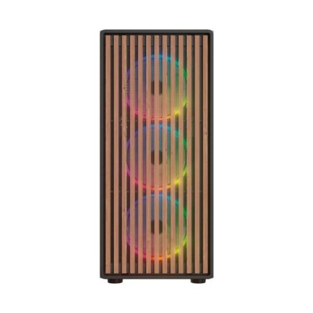 Gabinete Balam Rush Dragonfly Wood Gm580Cb/Midi-Tower/Con Ventana/Sin Fuente/USB 2.0/4 Ventiladores Instalados/Argb/Negro/ATX/Br-943949