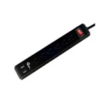 Barra Multicontacto Qian En260 C/6 Contactos Supresor+2 USB