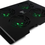 Base Enfriadora P/Laptop Hasta 17" Game Factor Cpg400 Con 4 Ventiladores Rgb Aluminio USB Color Negro