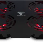 Base Enfriadora P/Laptop Hasta 17" Game Factor Cpg400 Con 4 Ventiladores Rgb Aluminio USB Color Negro