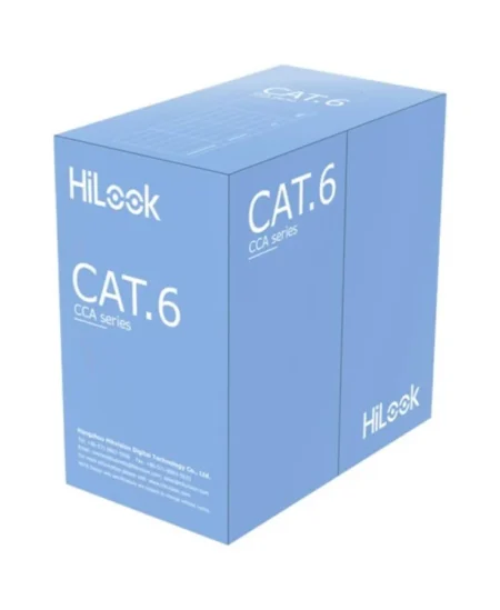 Metro De Cable Utp Cat6 Hilook Nc-1Ln6Uu/Cca Cobre Con Aluminio/Uso En Interior/Para Cctv Y Redes De Datos/Color Blanco