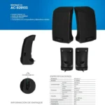 Bocinas Acteck-E Entry 750, Multimedia, 3.5Mm, 2.0 USB, Color Negro, AC-929103