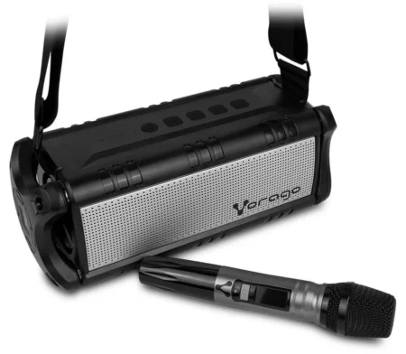 Bocina Karaoke Vorago Ksp-450 Bluetooth/Microfono Inalambrico/Negro
