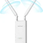 Repetidor WiFi Brostrend Ac1200 Gigabit Amplificador Señal WiFi/IP65/Doble Banda/5Ghz/Color Blanco