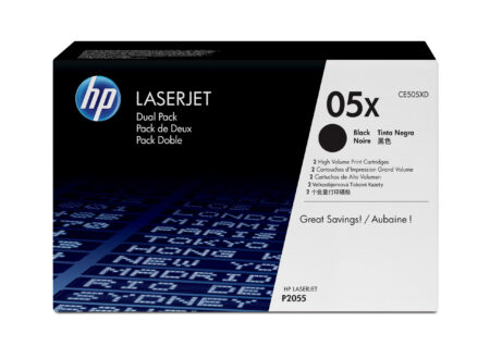Toner HP 05X Dual Pack Ce505Xd, Alto Rendimiento
